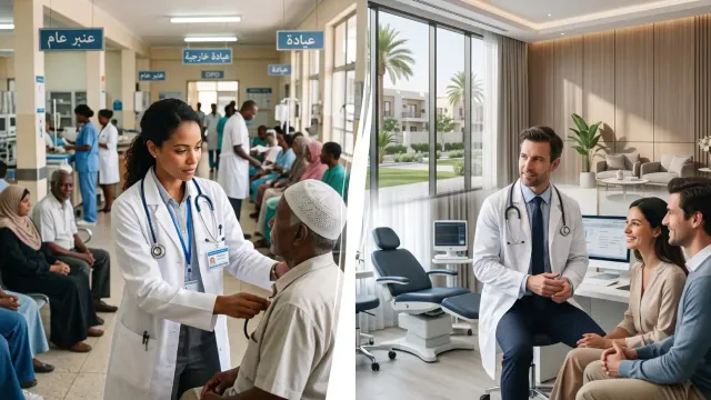 The difference between government and private work for doctors